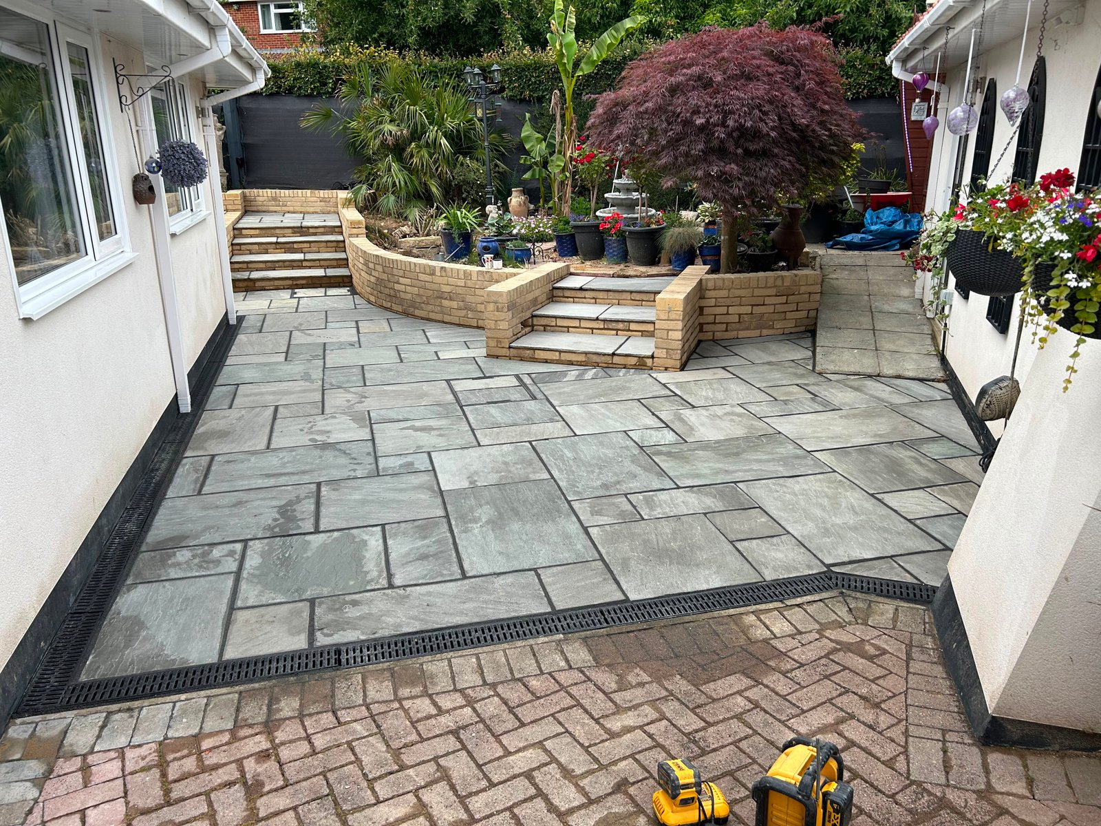 Patio — slate & brick